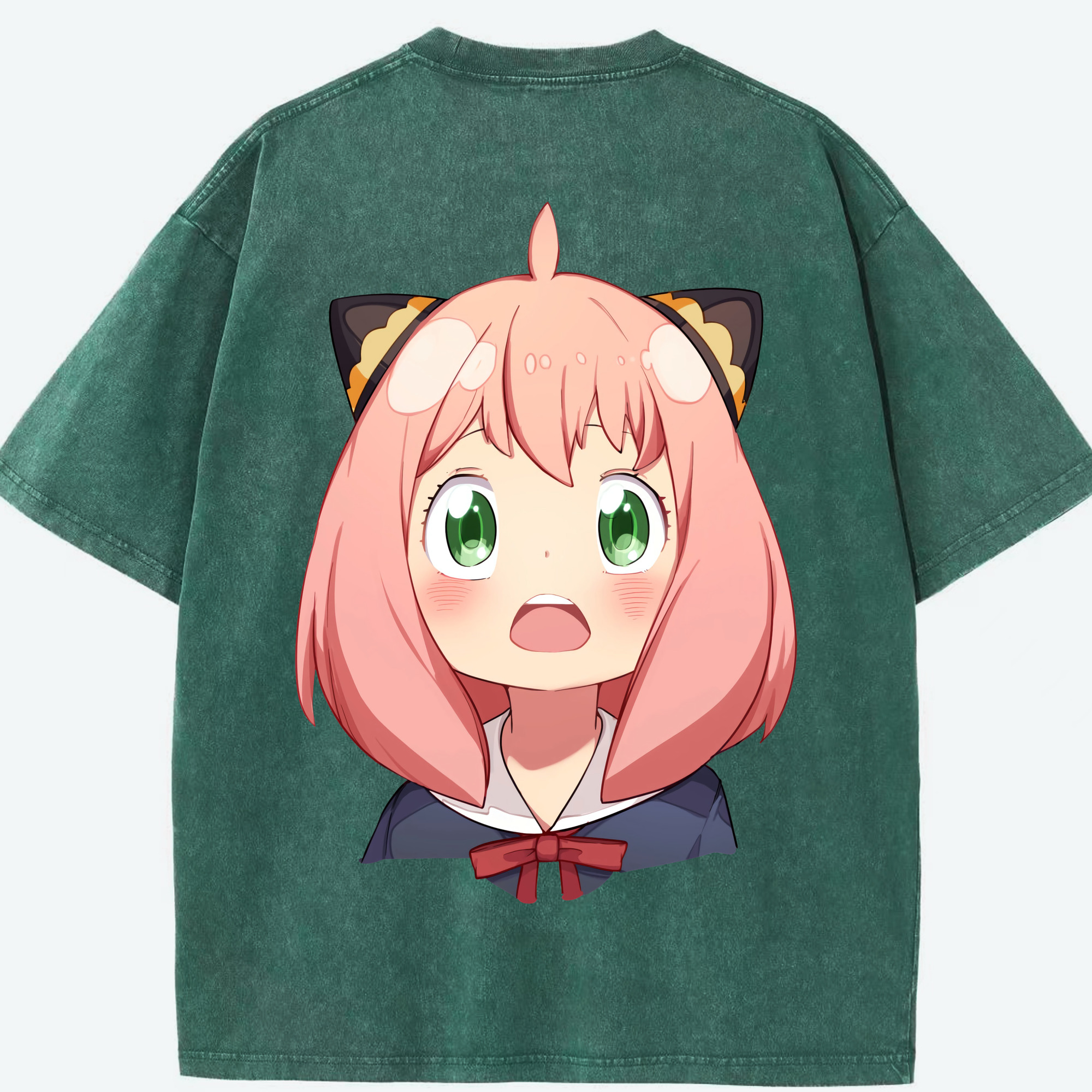 （画像用） SPY×FAMILY间谍家家酒 綿100% ヴィンテージ風 半袖Tシャツ（背面プリント）